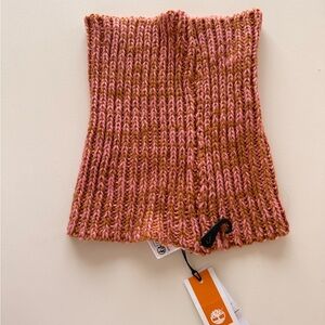 Timberland Pink & Rust Multitone Ribbed Knit Neck Warmer NWT